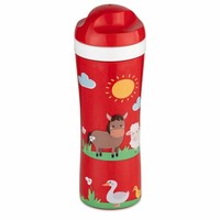 Koziol Trinkflasche Oase Farm, Wasserflasche, Kunststoff, Organic Red, 425 Ml