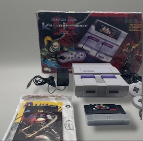 Super Nintendo System SNES Console Killer Instinct Bundle w/ Box Killer Cuts CD!
