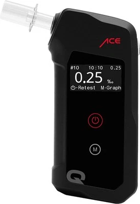 ACE Q Alkoholtester Promilletester mit Speicher und OLED-Display GEBRAUCHT