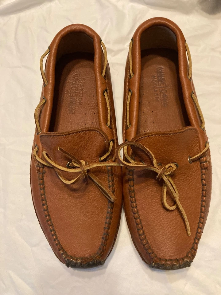 Minnetonka Men's Moosehide Leather Moccasin Size 11 EUC - Image 1 of 4