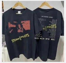 Stone Temple Pilots Tour 1992 Band 2 Side Black Unisex T-shirt Reprint S-5XL
