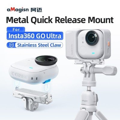 aMagisn Metal Qucik-Release Mount for Insta360 GO Ultra Accessory