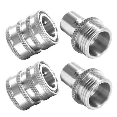 Stainless Steel Quick Connect for Garden Hoses 3/4 GHT Compatible with Sprayers