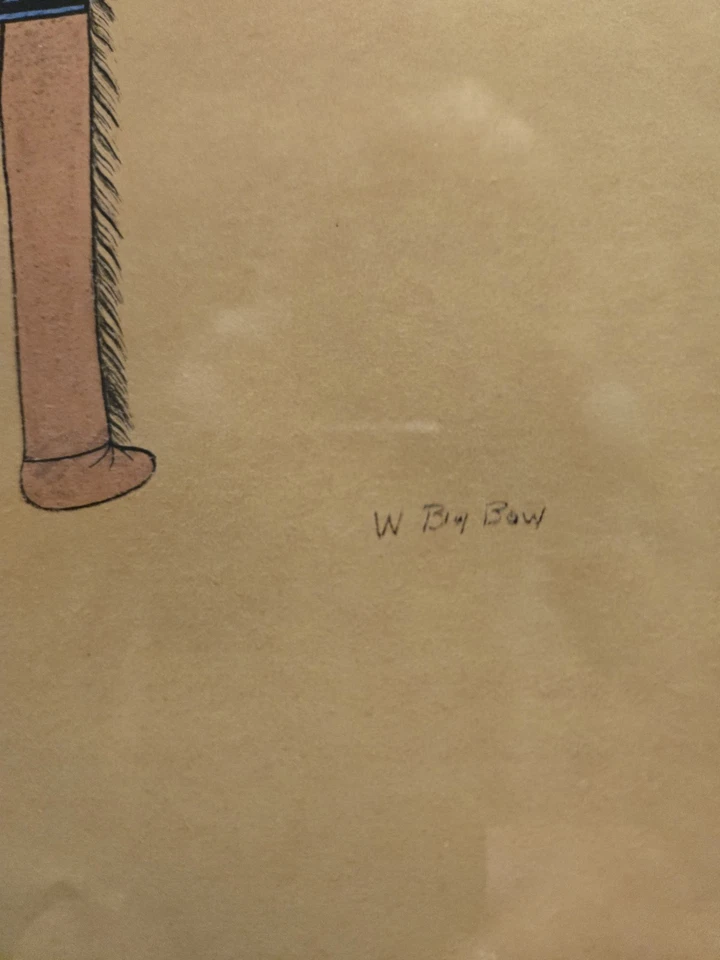 Arco grande Woodrow Wilson (woody), Kiowa 1914-1988 original Gouache sobre papel Foto 3 de 3