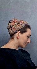 Vtg. Iconic New Look Mid 1950s Multicolor "Turban" Hat   Exellent Condition 