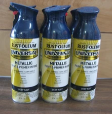 6 EA - RUST-OLEUM DEEP NAVY METALLIC SPRAY PAINT