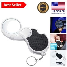 5X Lighted Magnifying Glass - Perfect Pocket Companion for Reading Hobbies