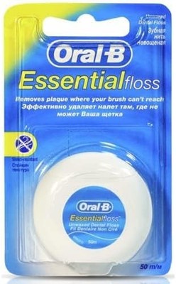 4x Oral B Essential Floss Zahnseide ungewachst neutral 4x 50m
