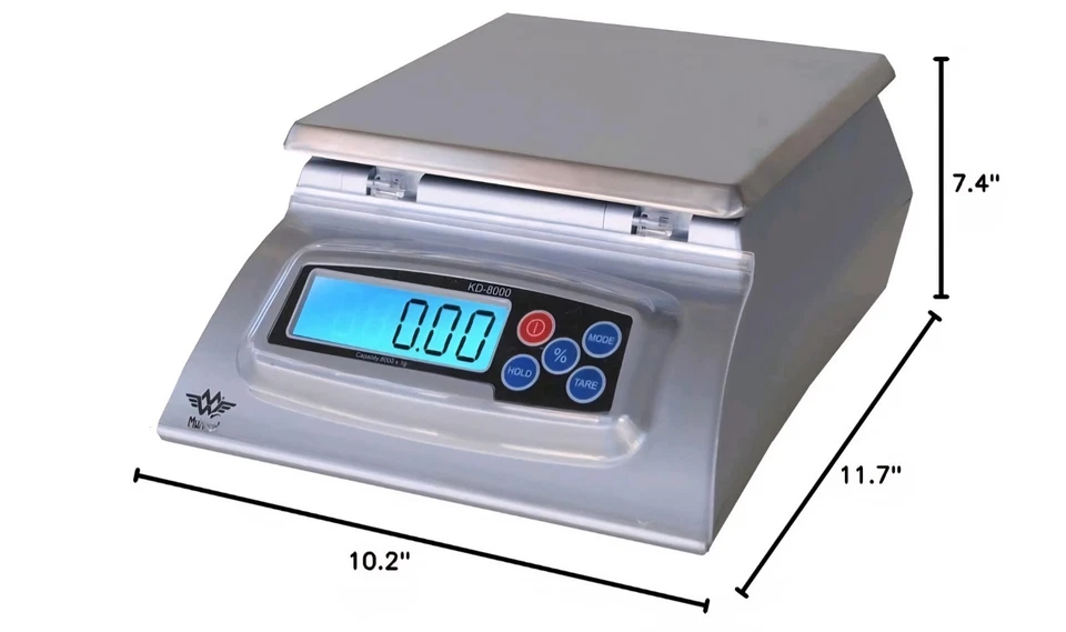Báscula digital de alimentos My Weigh KD-8000 de acero inoxidable Foto 2 de 3