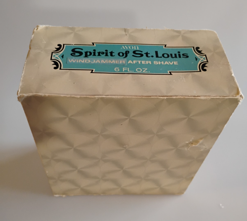 Vintage Avon Spirit of St Louis Windjammer After Shave 6 oz Bottle W/ Box - FULL - Picture 8 of 9