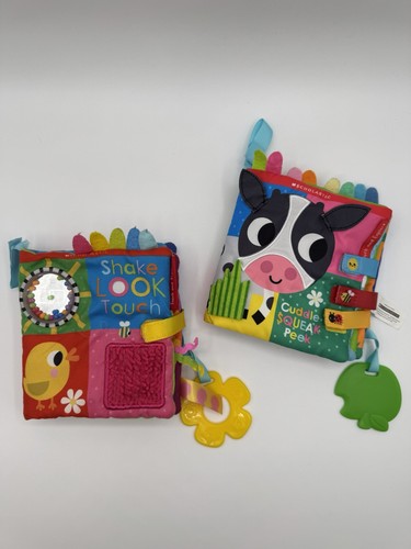 Touch & Explore Soft Baby Books Montessori 3D Cloth Book Sensory Lot Of 2 READ