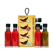 Thoughtfully Gourmet, Global Hot Sauce Gift Set, Internationally Inspired Fla...