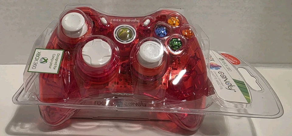 PDP Rock Candy Wired Controller for Microsoft Xbox 360 Stormin' Cherry Sealed - Image 2 of 4