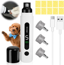 Dog Nail Grinder - Quiet Grinder with LED Light  5 Speed, Dog Nail Trimmer with