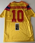 Carlos Pibe Valderrama Autographed Colombia Soccer Jersey Rare JSA COA