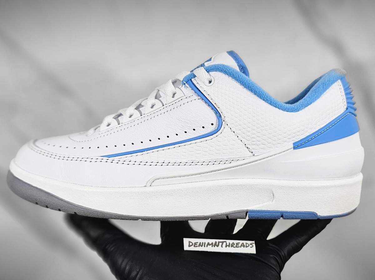 靴 NIKE AIR JORDAN 2 LOW University Blue Nike Air Jordan 2 Retro Low GS AJ2 UNC University Blue Kids