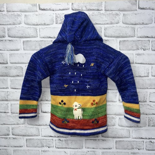 Andes Import Multicolor Full Zip Sweater Youth Size 6 Alpaca - Picture 3 of 5