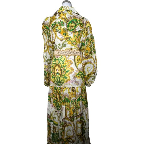 Alemais Dress Size AU 12 / US 8 Octavia Paisley Print Long Sleeve Shirt Midi - Picture 10 of 15