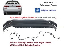 2020-2022 Volkswagen Passat Rear Bumper Lower Valance W 6 Sensors Textured 9
