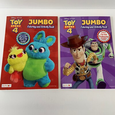 pixar toy story 4 jumbo coloring and activity books 🌟  ebay