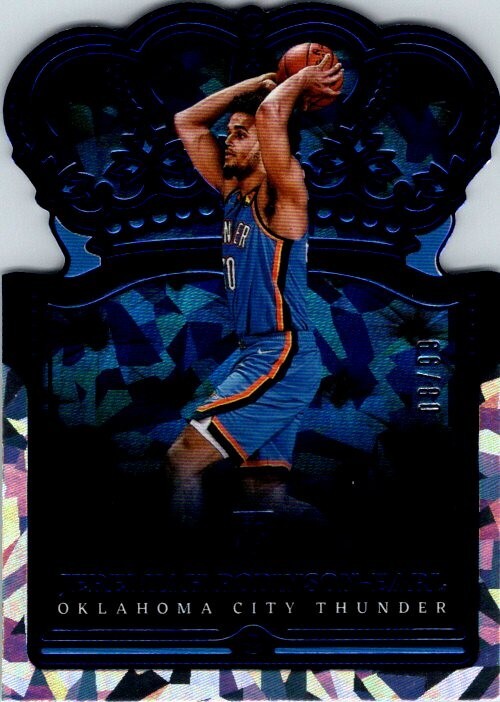Jeremiah Robinson-Earl 2021-22 Crown Royale #65 Blue Crystal Die-Cut RC /99