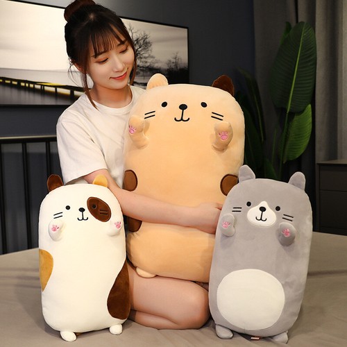 Juguetes de peluche Fat Belly Cat relleno suave largo animal almohada cojín regalo de cumpleaños - Imagen 2 de 11