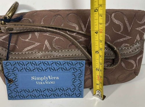 Simply Vera Wang Taupe Tote & Wristlet/Wallet Magnetic FoldOver Clutch READ - Picture 24 of 24