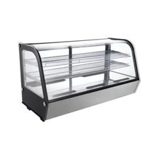 48" W 7.1 Cu. Ft. 2 Shelf Refrigerated Bakery Display, Stainless Steel