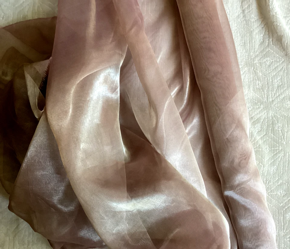 Lavender Sheer Voile 100% Silk Fabric 44” - Image 2 of 4