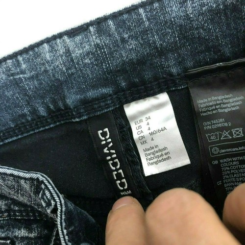 Moto Skinny Jeans, Black Acid Wash 