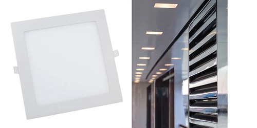 Pannello LED Incasso Quadrato Bianco 18W Luce Naturale Faretto Soffitto Interno - Foto 2 di 5