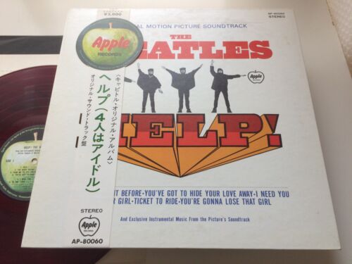 The Beatles "HELP!" w/OBI JAPAN 1st PRESS ORIGINAL APPLE LP AP-80060 RED WAX - Imagen 3 de 18