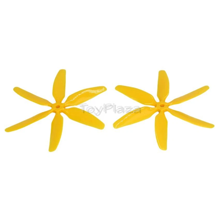 10 Pairs 6-Blades 5x4 Propeller CW CCW Yellow for Racing FPV Drone RC Quadcopter - Image 2 of 4