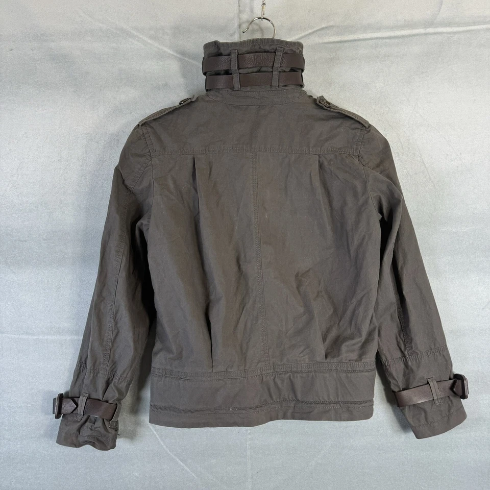 Burberry Childrens Jacket Boys 12Y Brown Belted Buckle Military Coat Button Up - Image 4 of 4