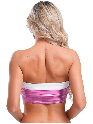 Women Crop Top Patent Bra Push Up Vest Female Blouse Stretchy Bustier Workout - Bild 56 von 74