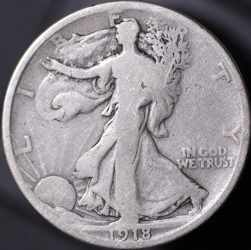 1918 D Walking Liberty Half Dollar VG-F / Nice Coin for Circulated Set!