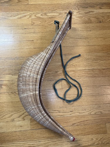 Vtg Jai Alai Cesta Wicker Rattan Basket Scoop Leather Glove Sports Decor EBay