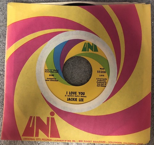 JACKIE LEE 45 The Chicken / I Love You Deep Funk UNI Label 1970 MINT - Picture 2 of 2