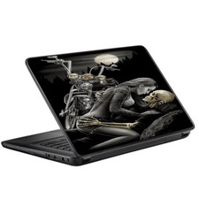 Skin Decal for HP 2000 Laptop 2013-14 15.6" 15" / Biker skeleton full moon ta