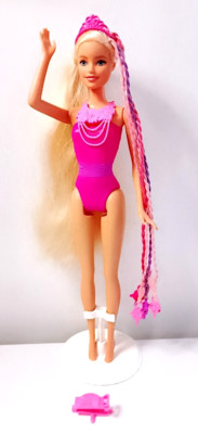 Barbie Hair Kingdom Snap n' Style 2000s Mattel Puppe sehr langhaarig