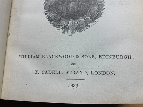 RARE JAN-JUNE 1839 "BLACKWOOD'S EDINBURGH MAGAZINE" VOL 45 ANTIQUE BOOK (P6) - Picture 6 of 15