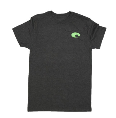 Costa Del Mar Species Shield Graphic T Shirt Crew Neck Soft Dark Gray Mens S