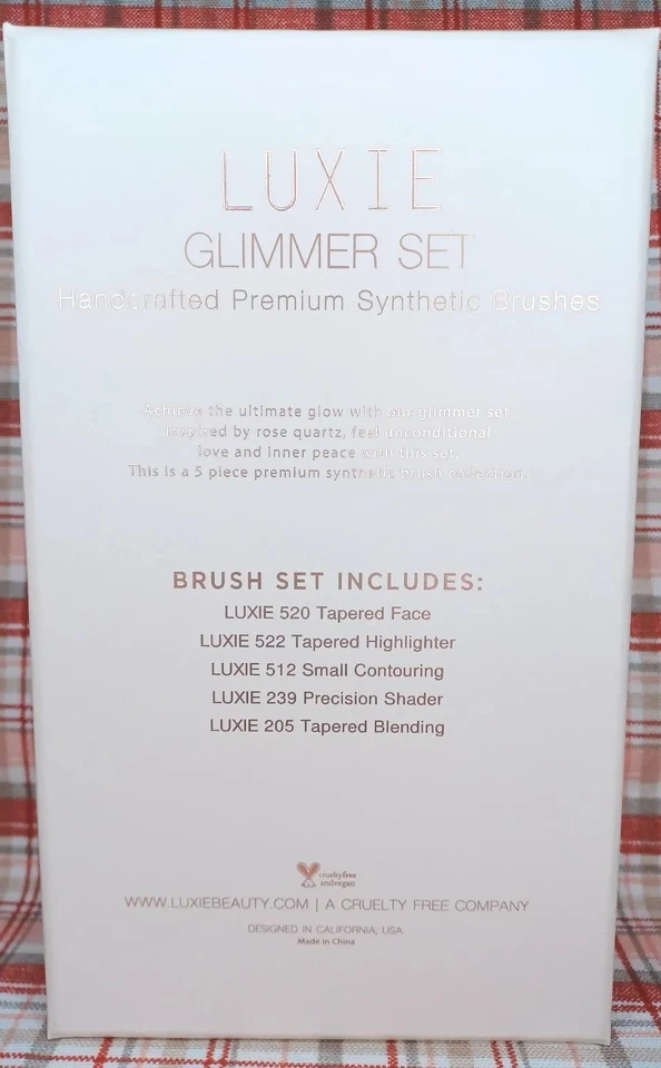 Juego de cepillos sintéticos premium artesanales Luxie Beauty Glimmer Foto 4 de 4