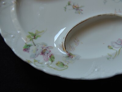 Lot De 6 Assiettes à Asperges En Porcelaine De Limoges - Blanc - Occasion Très Bon État