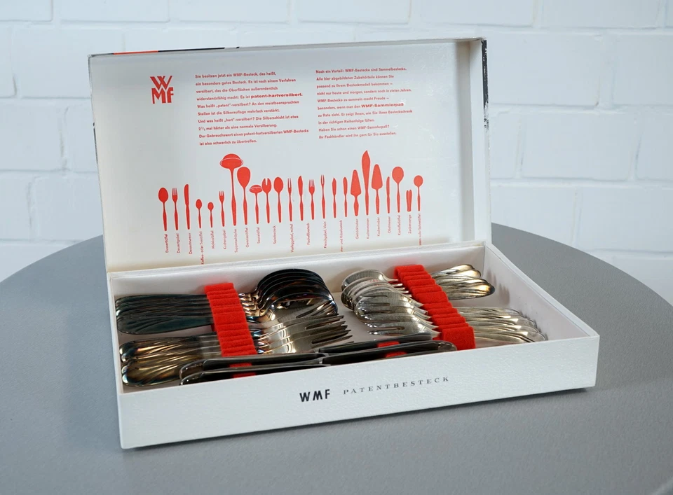 WMF Patent Friodur posate da tavola in argento anni 90 30 pezzi per 6 persone... - Immagine 2 di 4