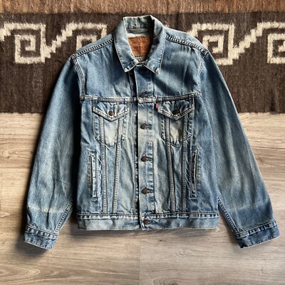 Levi's Vintage 90s Herren Blau Denim Trucker Typ 3 Jacke Größe M