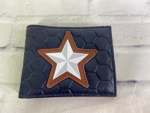 Marvel Captain America Star Logo Blue PU Faux Leather Bifold Wallet NEW - Picture 4 of 8