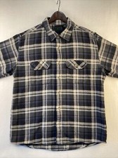 Field  Stream Farm Flannel Button Up Shirt Men's L Long Sleeve Plaid Rugged