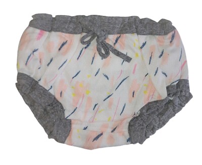 NWT Miki Miette Baby Girl's Bloomers 12M Pink Blue Yellow Paint Strokes Design