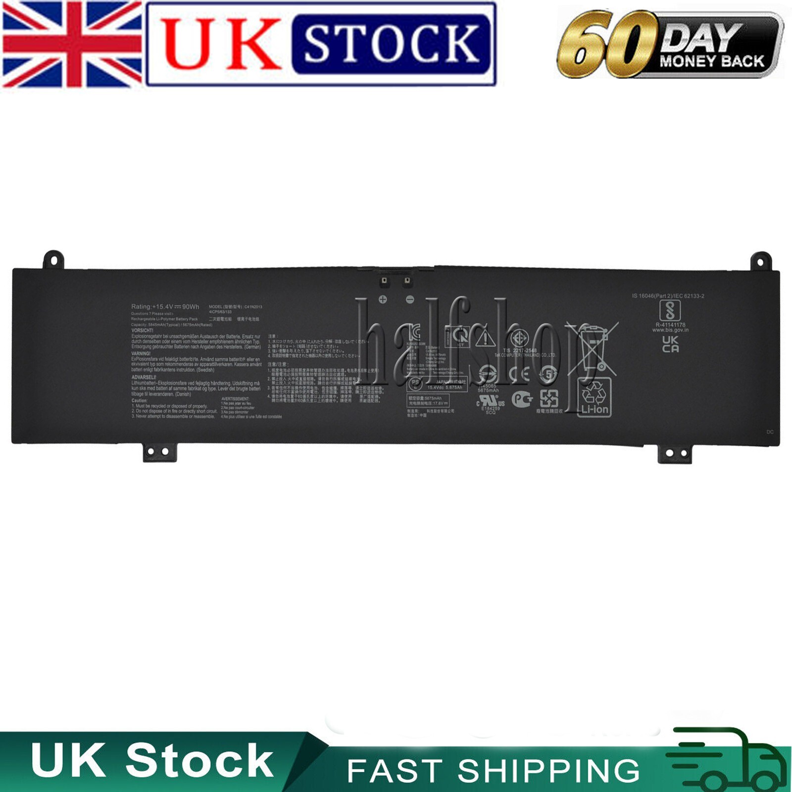 C41N2013 Battery for Asus ROG Strix G15 G513Q G513QY G713QR GA503QS GU603HE/HM